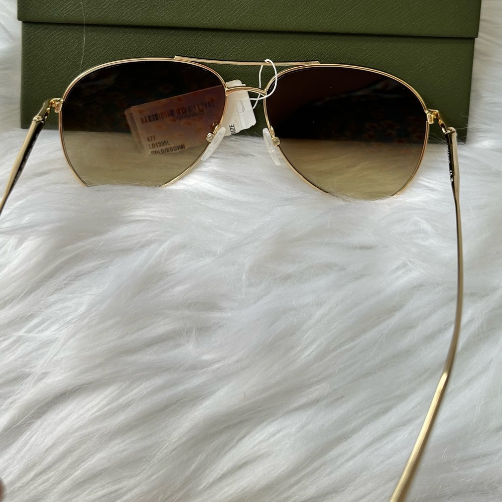 Longchamp Gold Frame Aviator Sunglasses - Picture 2 of 3